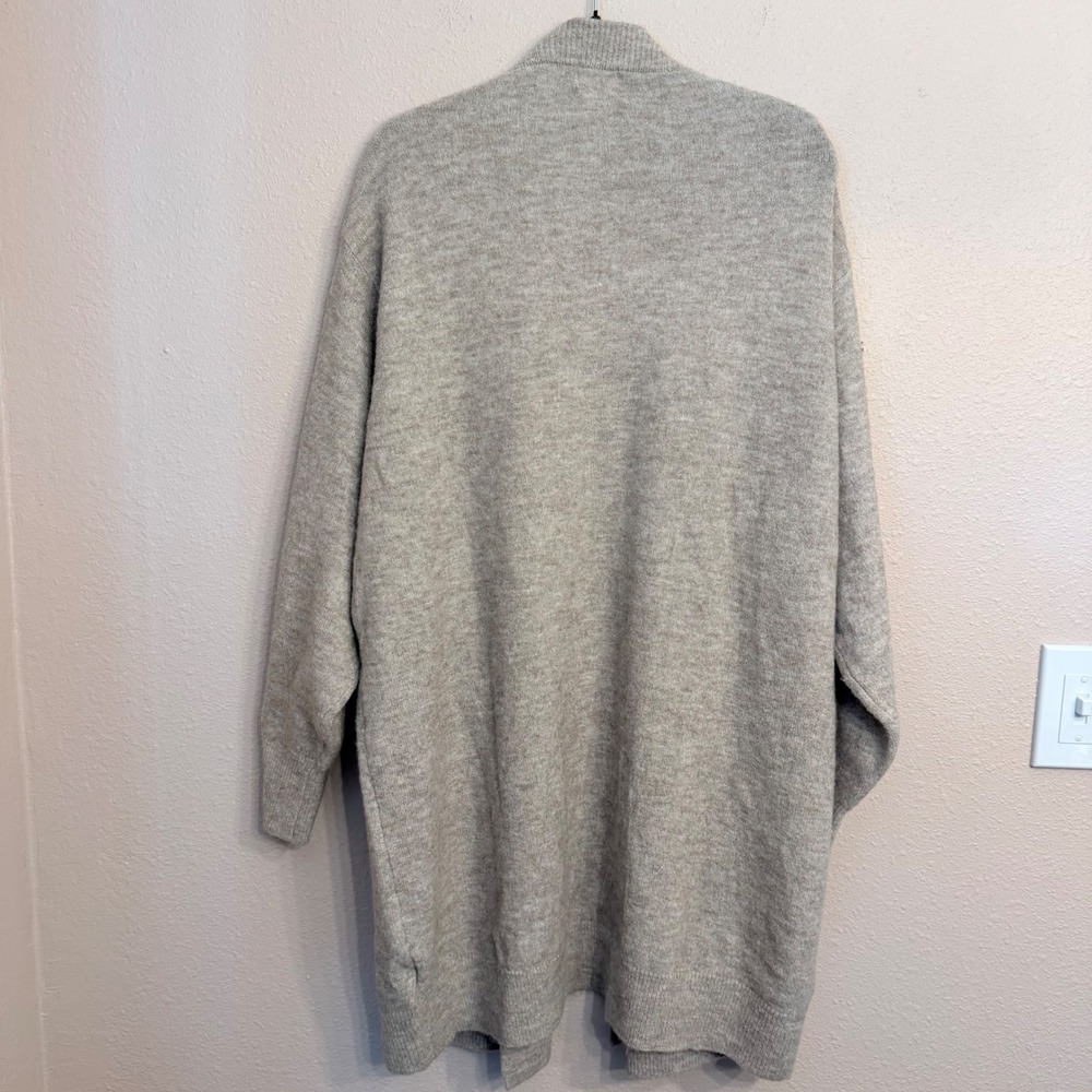 HM Womens XL Beige Open Front Cardigan Sweater Long Sleeve Knit 0863595 8 - Picture 2 of 6